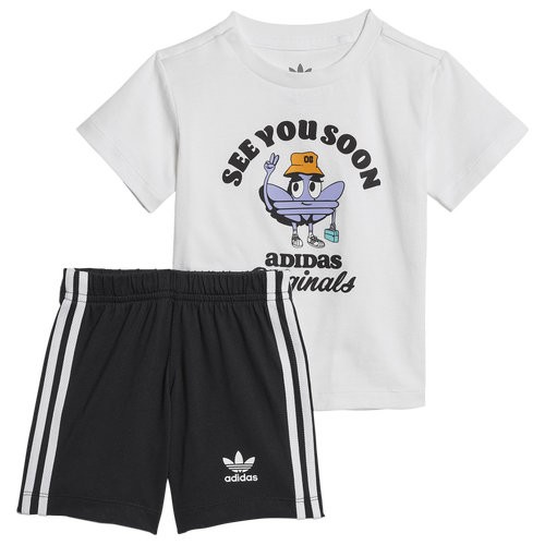 

adidas Boys adidas Crew Set - Boys' Toddler Blue/White Size 2T