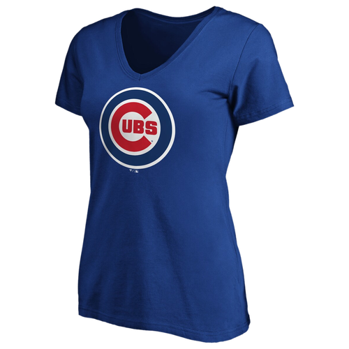 

Fanatics Womens Chicago Cubs Fanatics Cubs Core Official Logo V-Neck T-Shirt - Womens Royal/Royal Size M