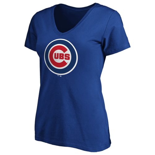 

Fanatics Womens Fanatics Cubs Core Official Logo V-Neck T-Shirt - Womens Royal/Royal Size S