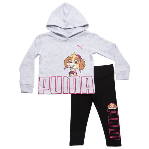 

PUMA Girls PUMA Paw Patrol Hoodie Set - Girls' Toddler White/Black Size 2T