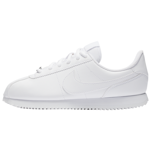 Nike cortez shoes all white sales