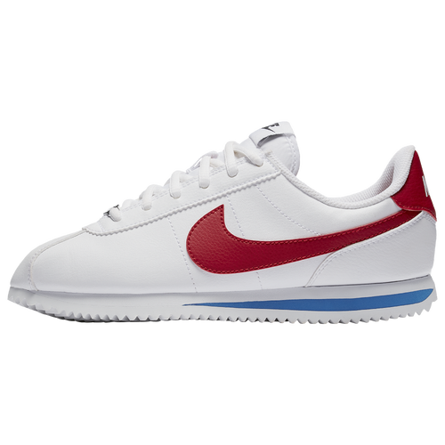 Kids Nike Cortez Shoes Big 4.5 White Varsity Red Varsity Blue