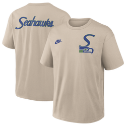 Men's - Nike Seahawks Rewind Short Sleeve T-Shirt - Beige