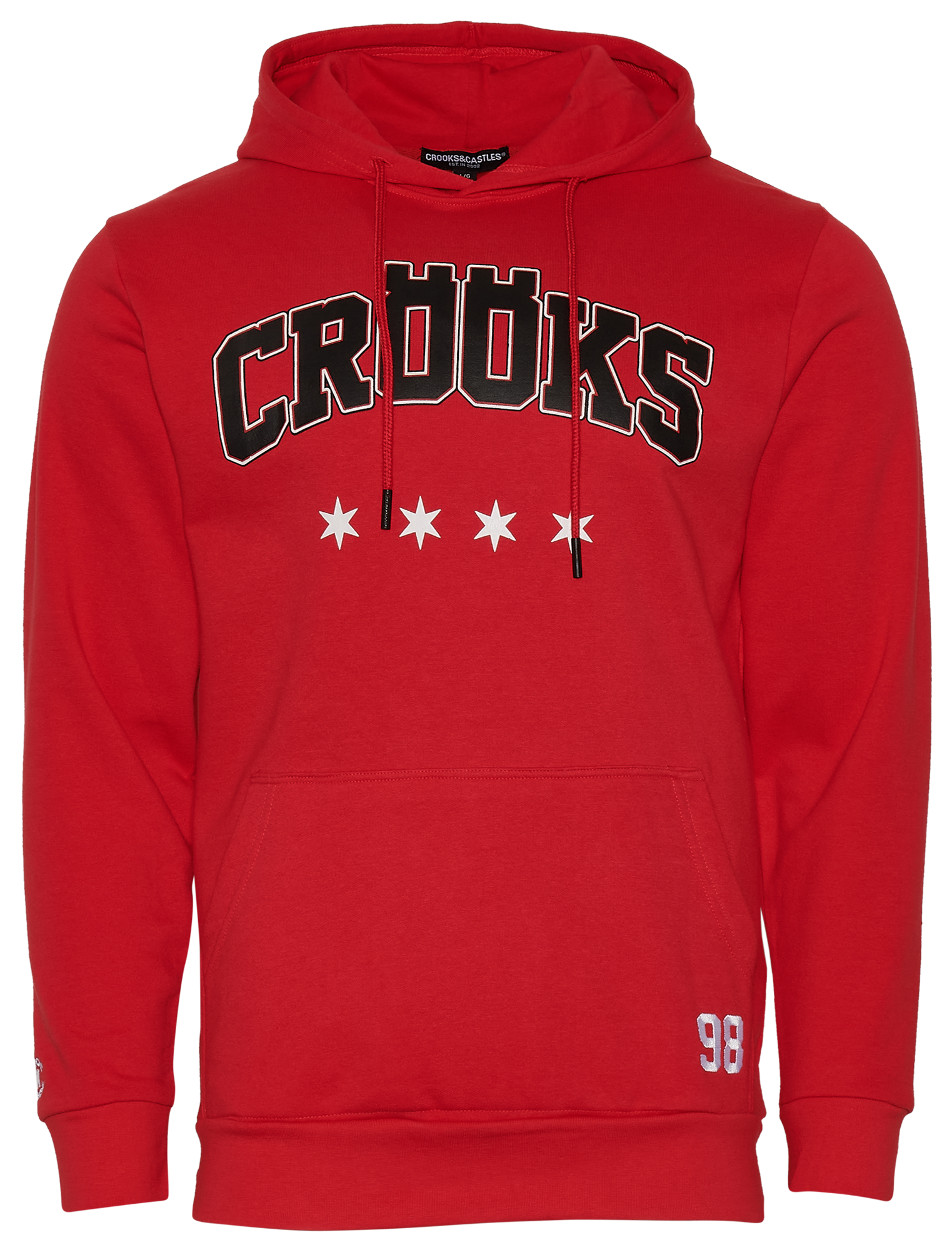 Crooks and castles red hoodie sale