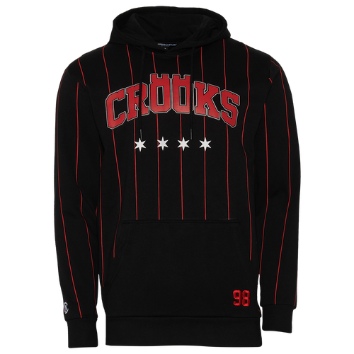 

Crooks & Castles Mens Crooks & Castles 98 Stars Pinstripe Hoodie - Mens Black/Red Size S