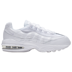 Boys' Preschool - Nike Air Max 95 - White/White/Metallic Silver