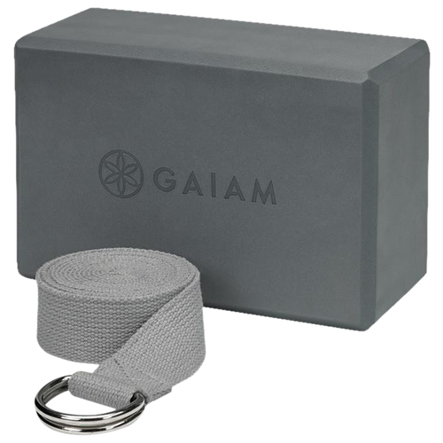 

Gaiam Gaiam Yoga Block Strap Combo - Adult Grey Size One Size