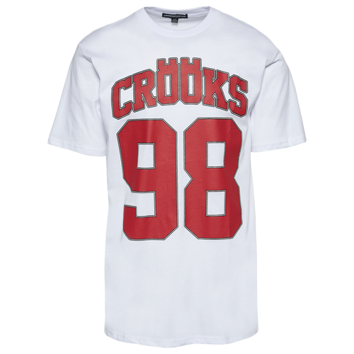 

Crooks & Castles Mens Crooks & Castles 98 Short Sleeve T-Shirt - Mens White/Red Size L