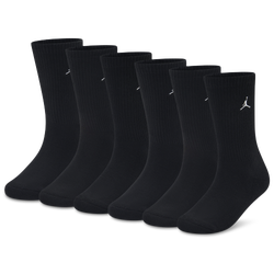 Youth - Jordan Everyday Essential 6PK Crew Socks - Black