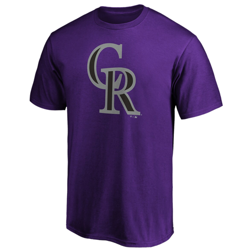 Shop Fanatics Mens  Rockies Official Logo T-shirt In Purple