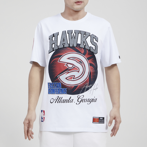 

Pro Standard Mens Pro Standard Hawks Crackle T-Shirt - Mens White/White Size XL