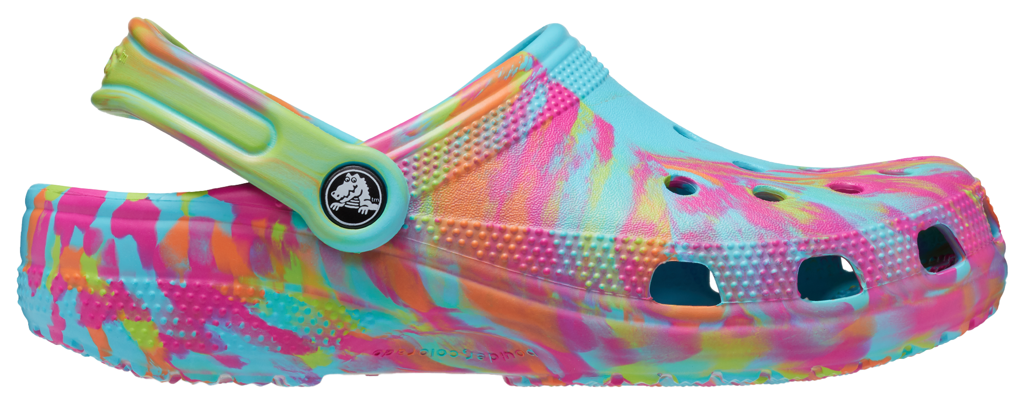 colorful marble crocs