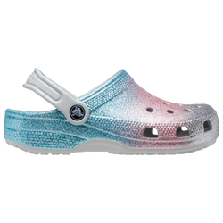 Girls' Toddler - Crocs Unlined Glitter - Blue/Pink