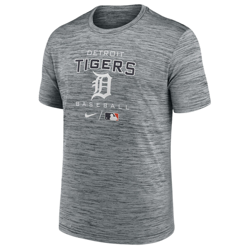 

Nike Mens Detroit Tigers Nike Tigers Velocity Practice Performance T-Shirt - Mens Anthracite/Anthracite Size L