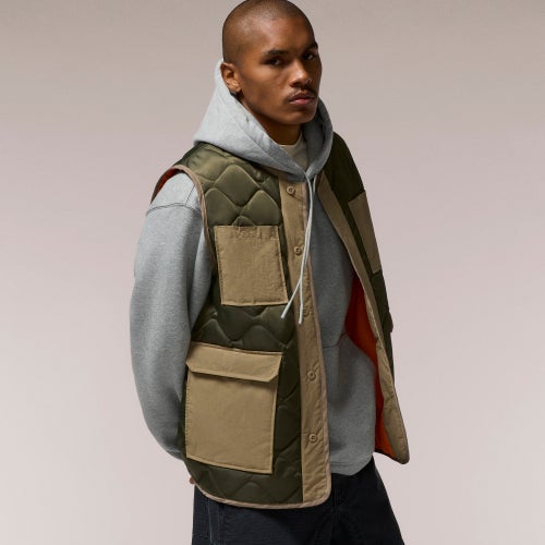  - LCKR Kinji Quilted Puffer Vest - Petrified Oak/Olive