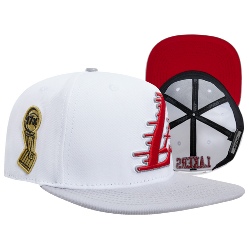 

Pro Standard Pro Standard Lakers WC Crackle Wool Snapback Hat - Adult White/Grey Size One Size