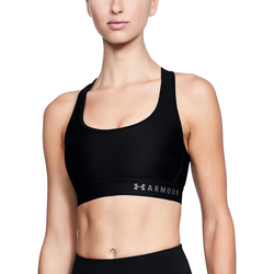 Women's - Under Armour Mid Crossback Bra - Black