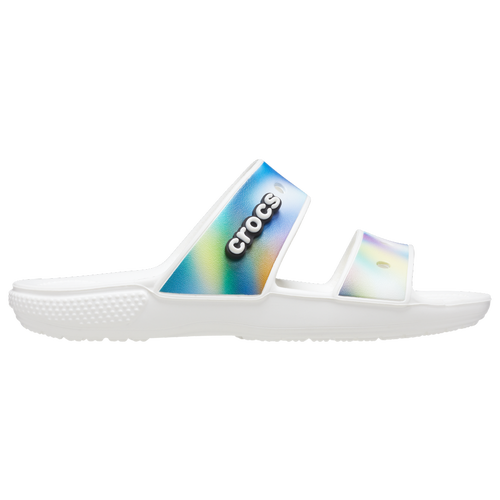 Crocs Girls Classic Tie Dye Sandals In White/multi | ModeSens