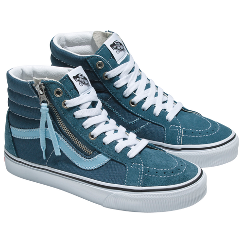 

Vans Girls Vans Sk8-Hi Zip - Girls' Grade School Skate Shoes Blue/Teal Size 04.0