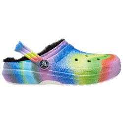 Girls' Grade School - Crocs Classic Lined Clogs - Black/Multi