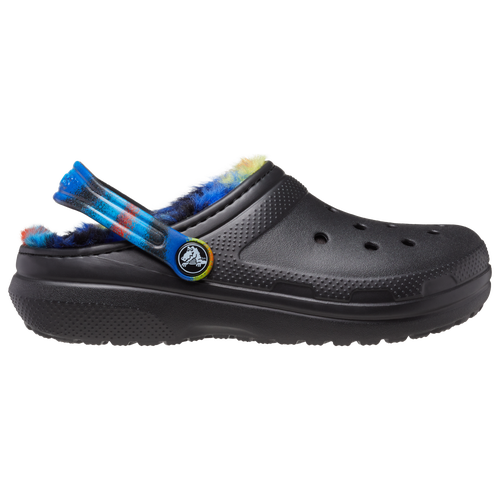

Girls Crocs Crocs Classic Lined Clogs - Girls' Toddler Shoe Black/Multi Size 05.0