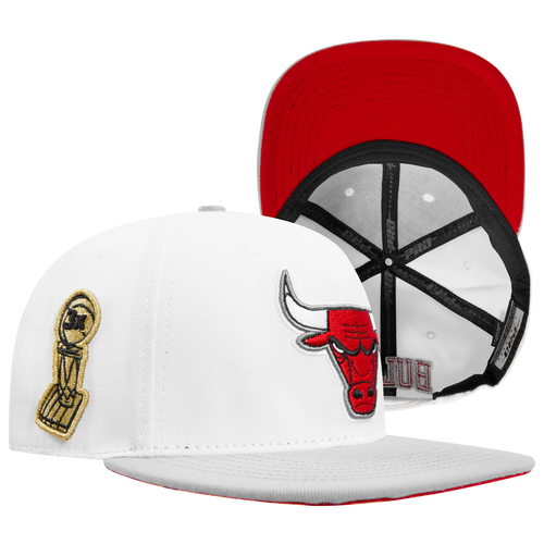 

Pro Standard Pro Standard Bulls WC Crackle Wool Snapback Hat - Adult White/Grey Size One Size