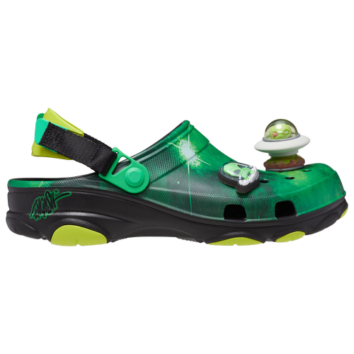 Shop Crocs Mens  Ron English Whin All-terrain Clogs In Black/green