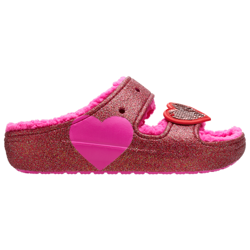 Crocs Womens  Classic Cozy V-day Sandals In Pink/pink
