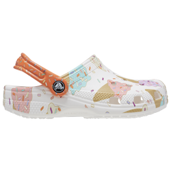 Girls' Toddler - Crocs Classic Clogs Print - White/Brown/Multi