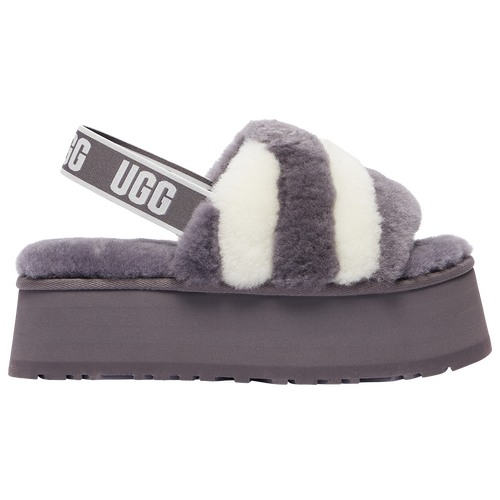 

UGG Womens UGG Disco Slide - Womens Shoes Gray/White Size 5.0