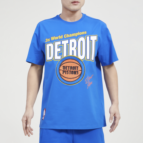 

Pro Standard Mens Pro Standard Pistons Wheat T-Shirt - Mens Blue/Blue Size L