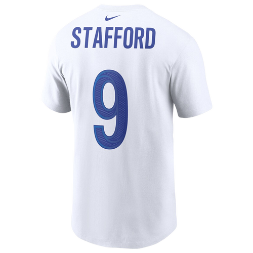 Men's Nike Matthew Stafford White Los Angeles Rams Name & Number T-Shirt Size: Large