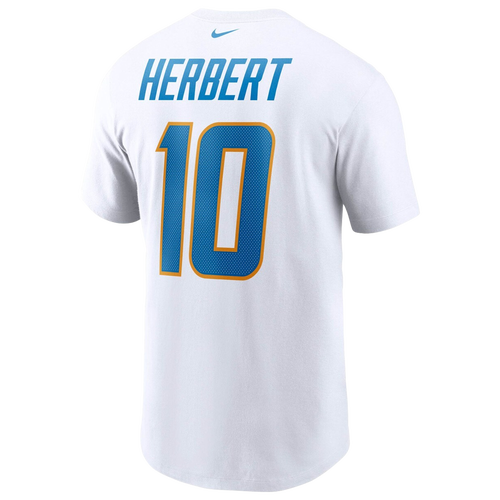 

Nike Mens Justin Herbert Nike Chargers Name & Number T-Shirt - Mens White/White Size XXL