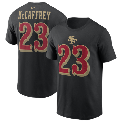 Men's Nike Christian McCaffrey Black San Francisco 49ers Rivalries Collection Player Name & Number T-Shirt