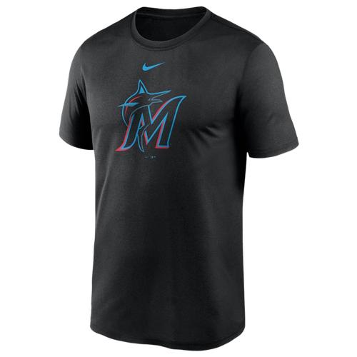 

Nike Mens Nike Marlins Large Logo Legend T-Shirt - Mens Black/Black Size S
