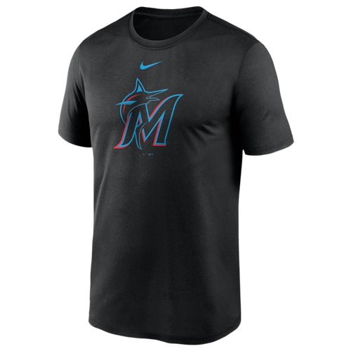 

Nike Mens Nike Marlins Large Logo Legend T-Shirt - Mens Black/Black Size M