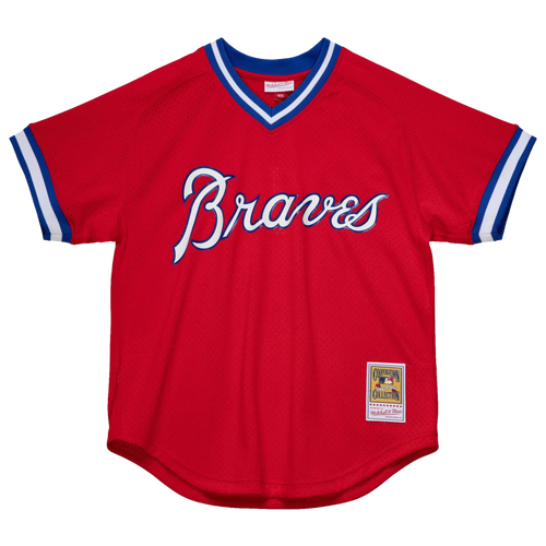 

Mitchell & Ness Mens Dale Murphy Mitchell & Ness Braves BP Pullover Jersey - Mens Red Size S