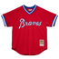 Mitchell & Ness Braves BP Pullover Jersey - Men's Red