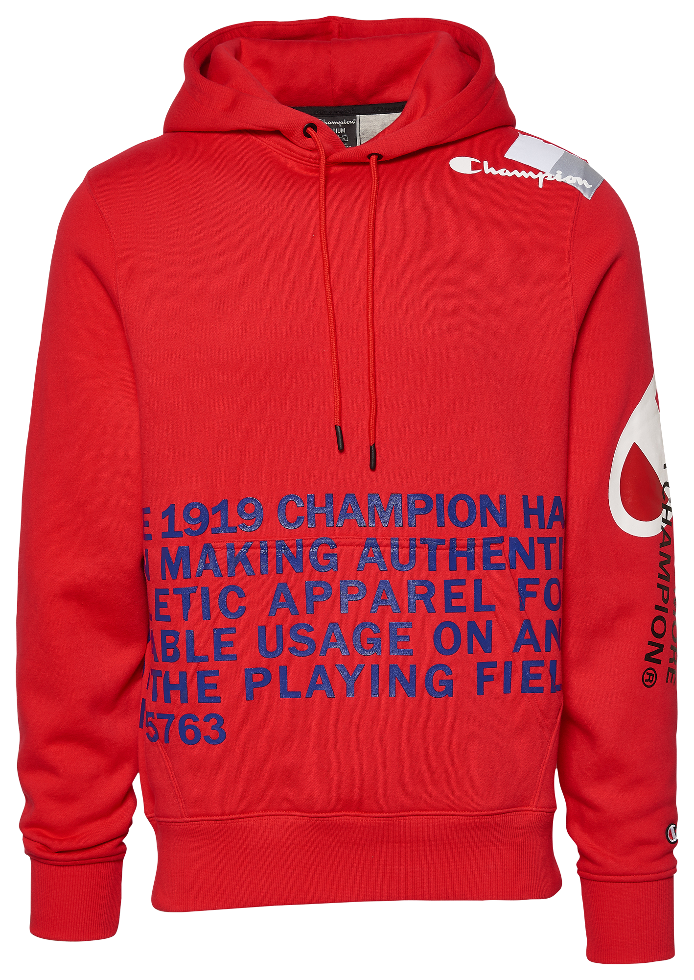champion hoodie label