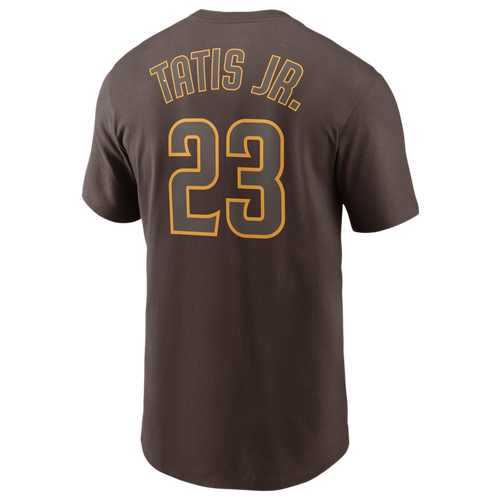 Mens Fernando Tatis Jr. Nike Padres Player Name & Number T-Shirt Brown/Brown