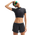 Under Armour HeatGear Crop Mock SS - Women's Black/White