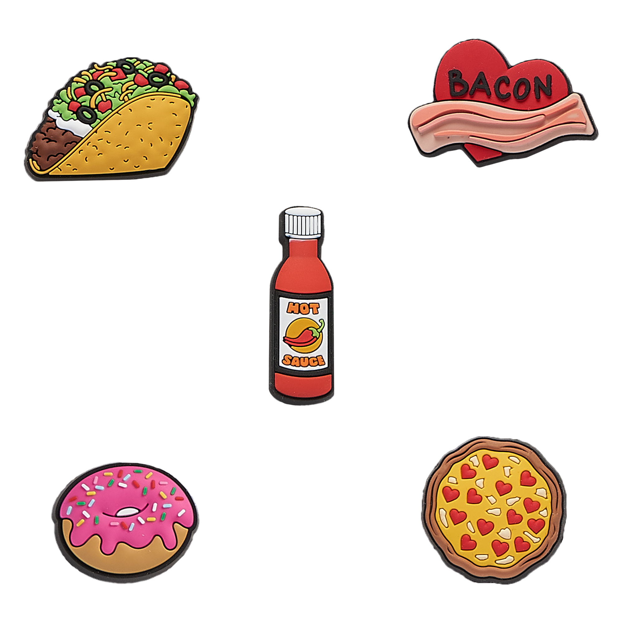 Mini 3D Food Jibbitz 5 Pack