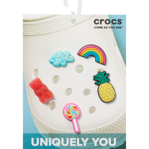 Shop Crocs Adult   Jibbitz Happy Candy 5 Pack In Multi