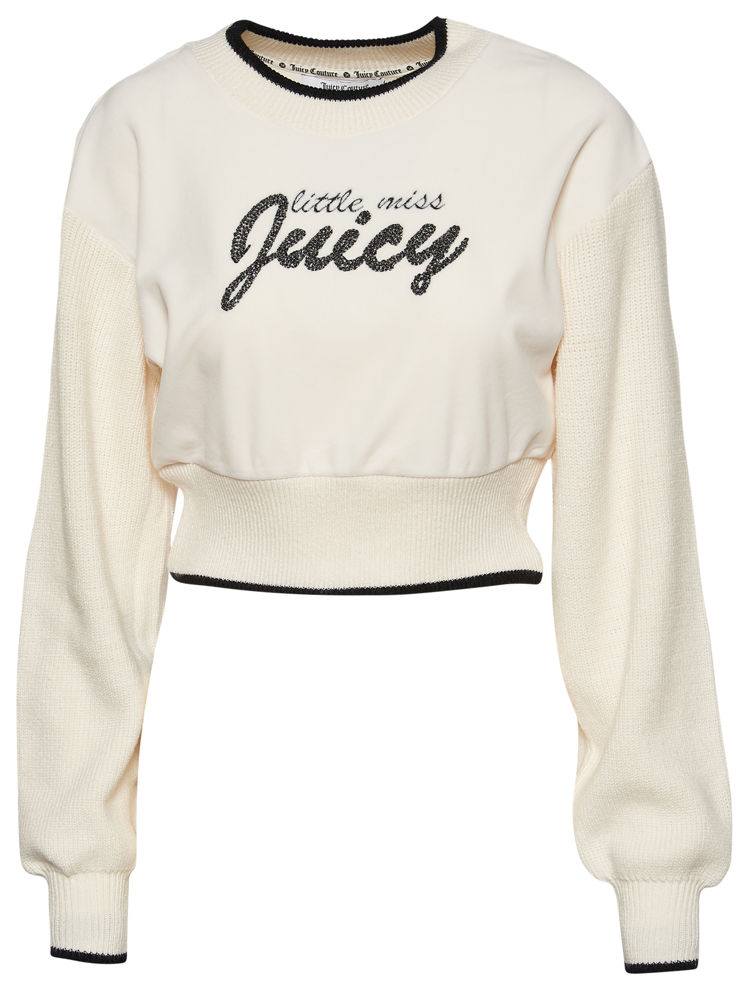 Juicy Couture Cropped Velour Sweatshirt - Women's