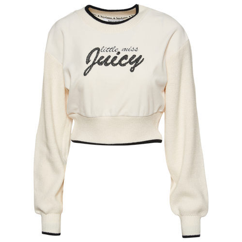 

Juicy Couture Womens Juicy Couture Cropped Velour Sweatshirt - Womens Beige Size L