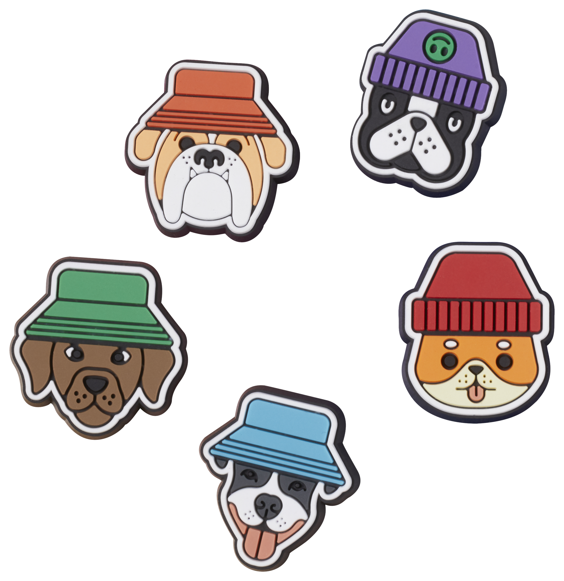 Crocs Jibbitz Dogs In Hats (5-Pack)