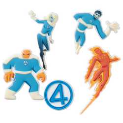 Youth - Crocs Jibbitz Marvel Fantastic 4 5 Pack - Blue/White