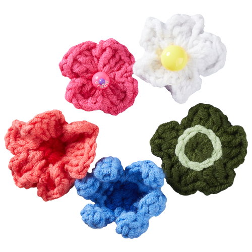 Crocs Youth   Jibbitz Crochet Floral Mix 5 Pack In Multi