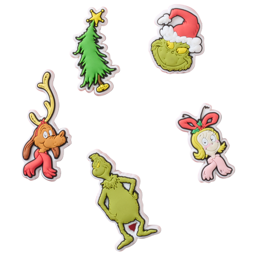  - Crocs Jibbitz The Grinch 5 Pack - Red/Green