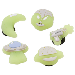 Youth - Crocs Jibbitz Glow In The Dark Space 5 Pack - Gray/Green